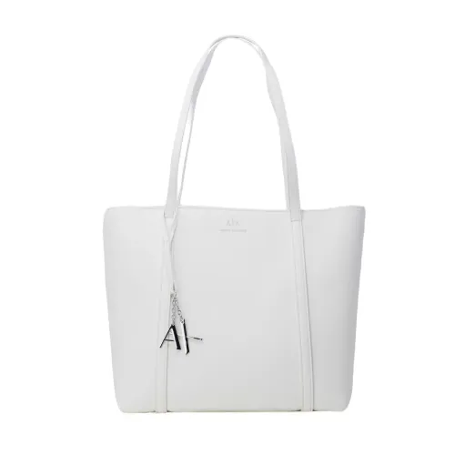Weiße Polyester Reißverschluss Handtasche Frauen Armani Exchange