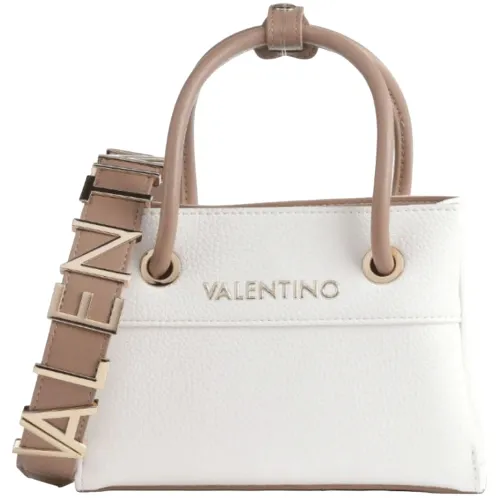 Weiße Rechteckige Damenhandtasche mit Goldener Valentino Inschrift,Schwarze Rechteckige Damenhandtasche mit Goldener Valentino Inschrift,SAC F Vbs5A80...