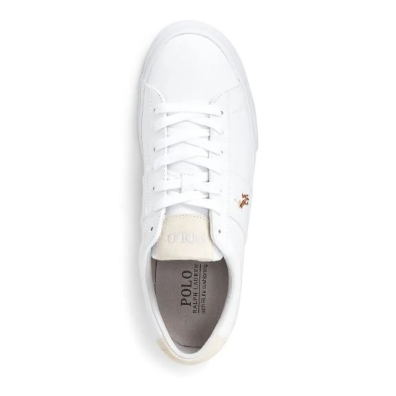 Weiße Sayer Canvas Sneaker Schuhe Polo Ralph Lauren