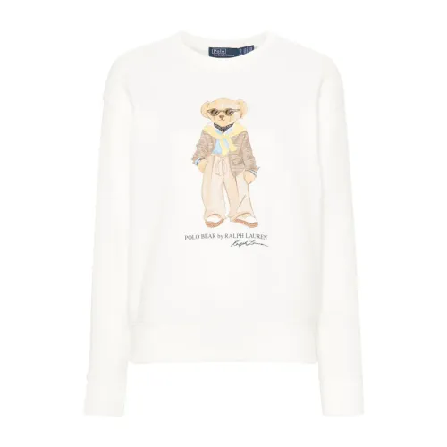 Weiße Sweaters mit Polo Bear Polo Ralph Lauren