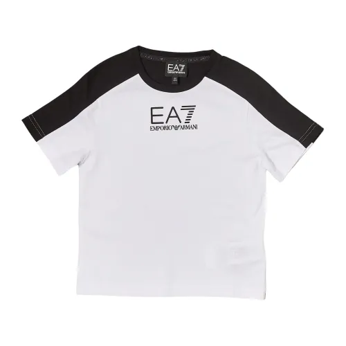 Weiße T-Shirt mit EA7 Logo Emporio Armani EA7