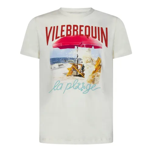 Weiße T-Shirts und Polos mit Logo-Print Vilebrequin