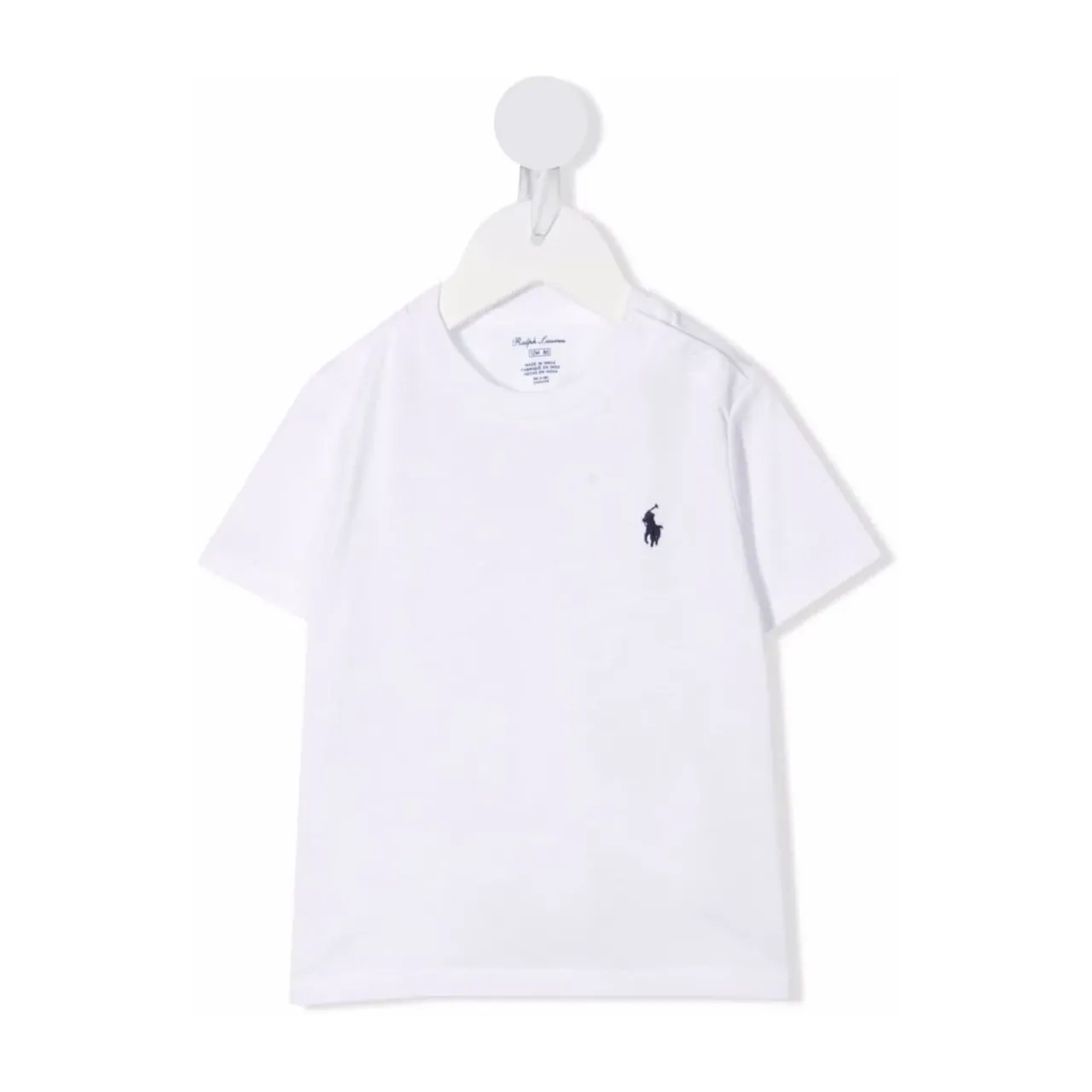 Weißes Baumwoll-Polo-Pony-Logo-T-Shirt Polo Ralph Lauren