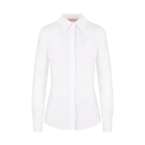 Weißes Baumwoll-Popeline-Hemd Valentino Garavani