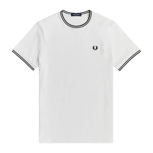 Weißes Baumwoll-T-Shirt Fred Perry