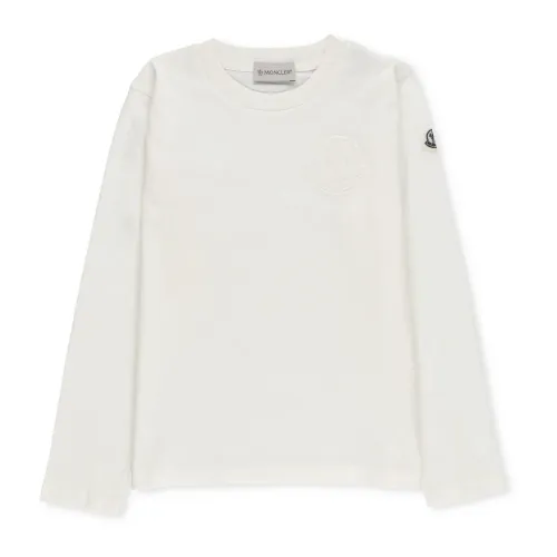 Weißes Baumwoll-T-Shirt für Jungen Moncler