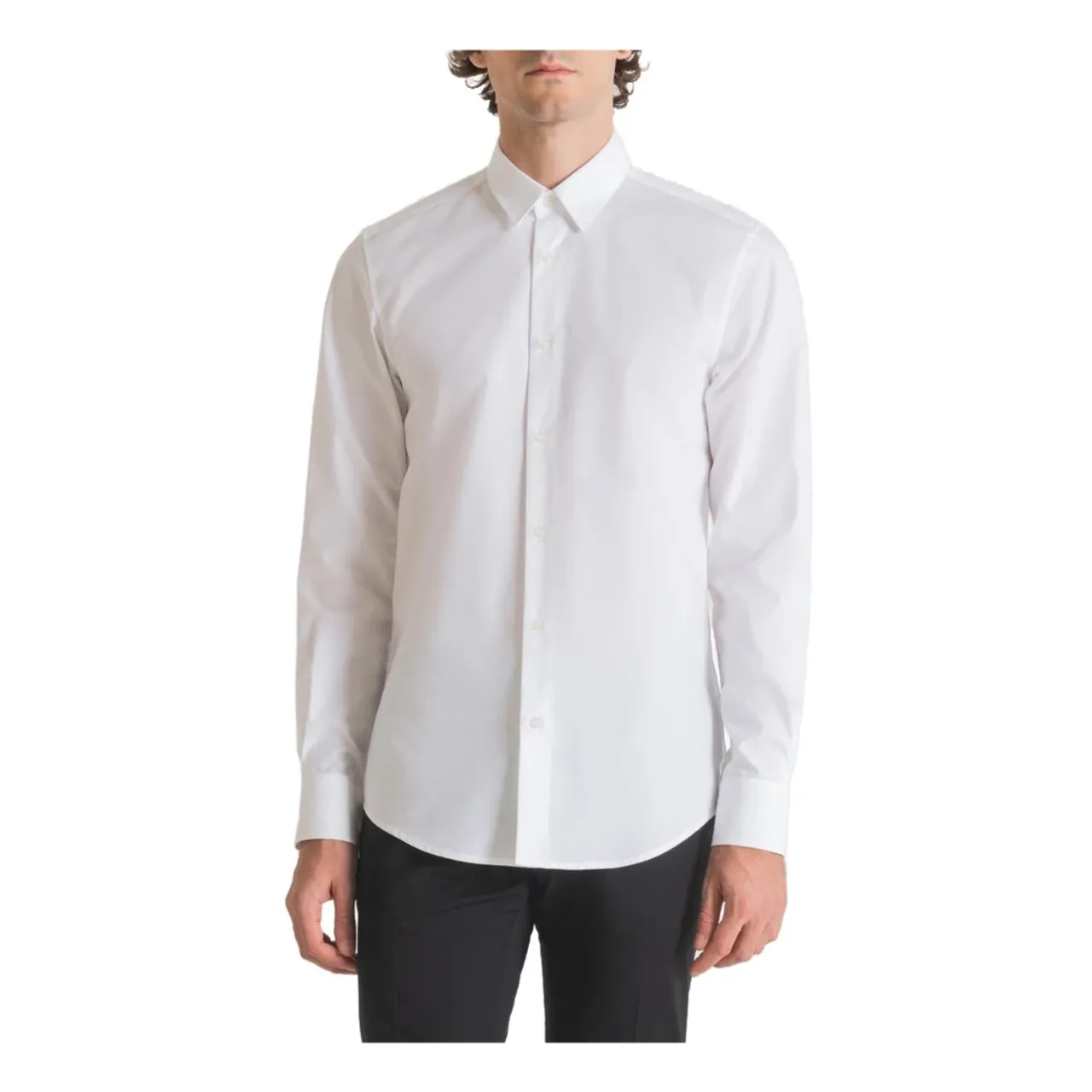 Weißes Hemd mit Knöpfen und langen Ärmeln Antony Morato
