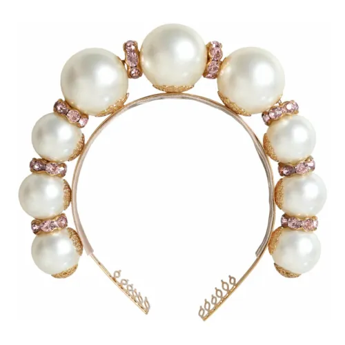 Weißes Kristallverziertes Haarband Diadem Dolce & Gabbana