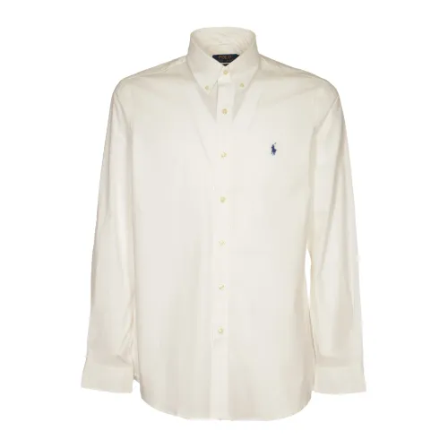 Weißes Langarm Sport Hemd Ralph Lauren