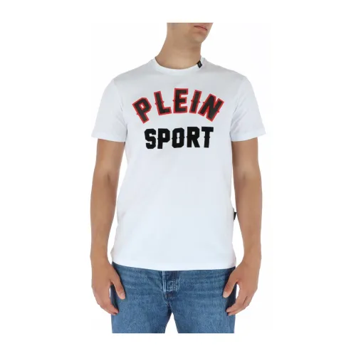 Weißes Print T-Shirt Plein Sport