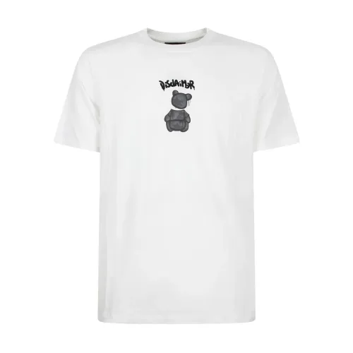 Weißes Punkt-T-Shirt Disclaimer