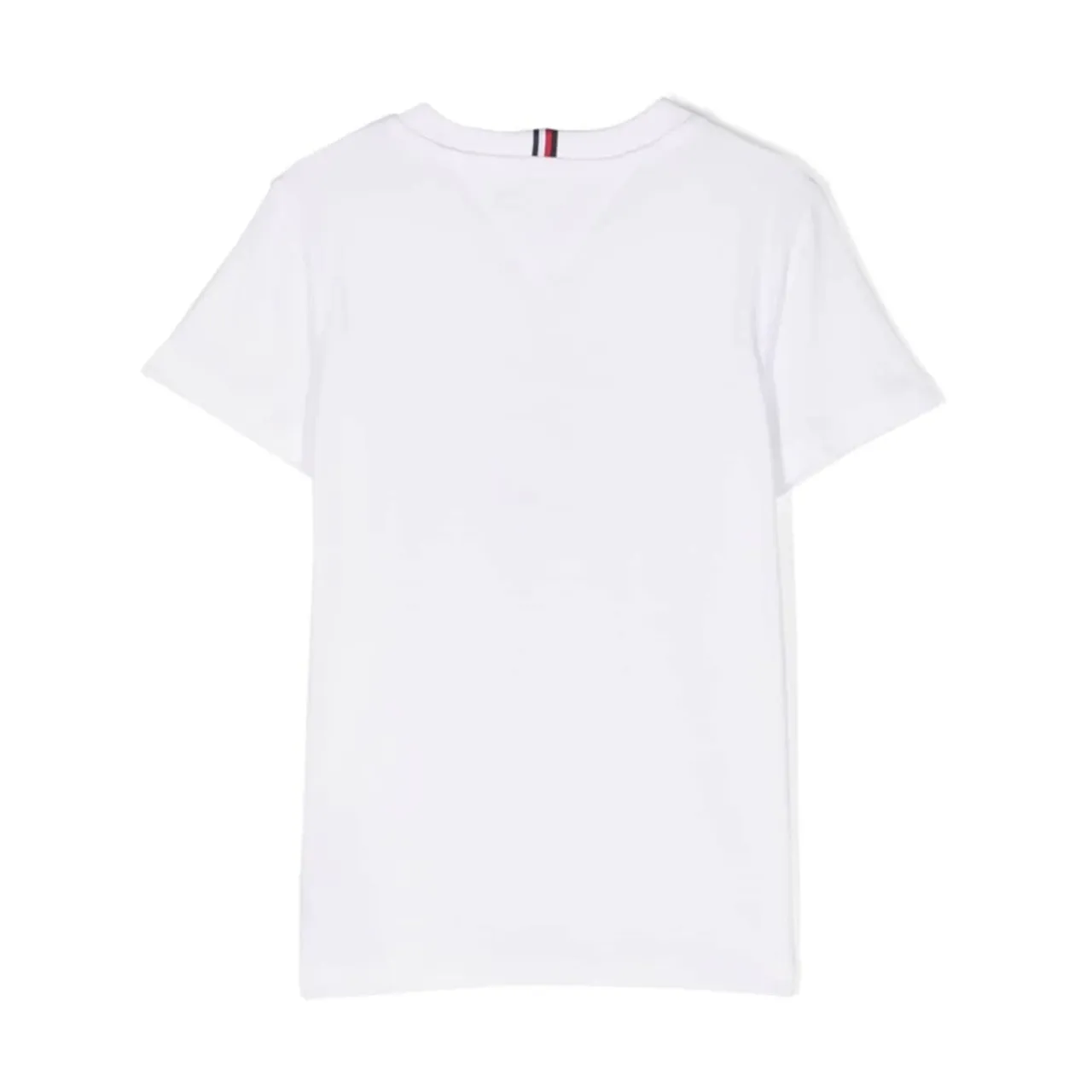 Weißes T-Shirt mit gesticktem Logo Tommy Hilfiger