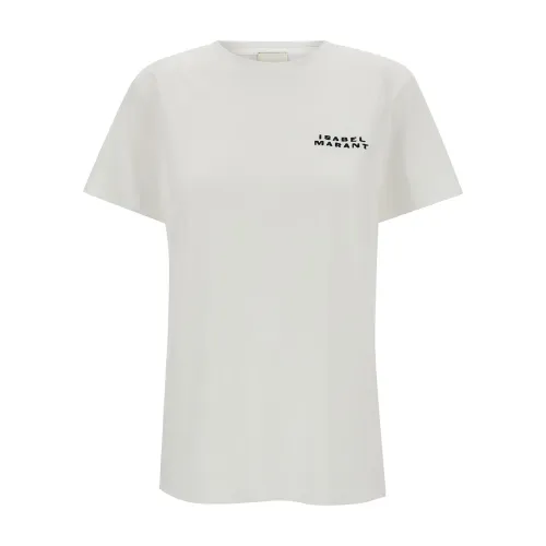 Weißes T-Shirt mit Logo-Print Isabel Marant