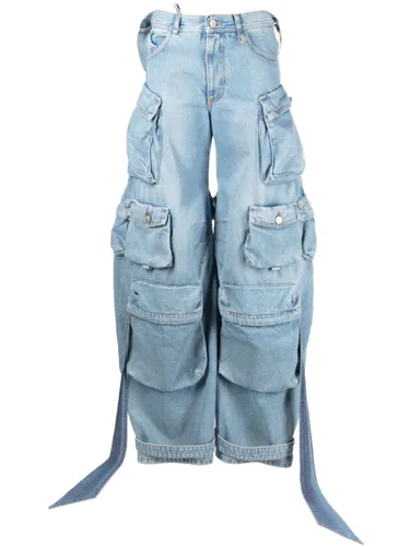 Weite Jeans mit Cargotaschen