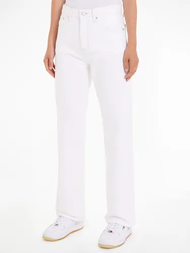 Weite Jeans TOMMY JEANS "BETSY MD LS CG4136" Gr. 34, Länge 32, weiß (offwhite) Damen Jeans Weite im Five Pocket Style