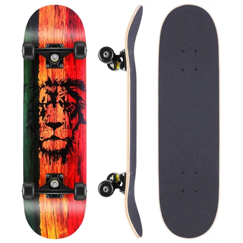 WeSkate Skateboard Komplettboard 79x20cm Holzboard mit