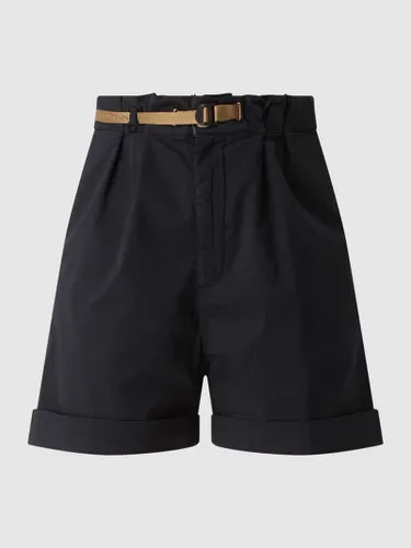 White Sand Chino-Shorts mit Paperbag-Bund Modell 'Cameron' in Marine