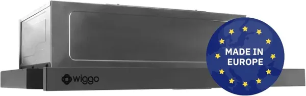 wiggo Flachschirmhaube WE-E632ER Unterbauhaube 60 cm - grau, Abluft oder Umluft Dunstabzug 300m³/h mit LED-Beleuchtung