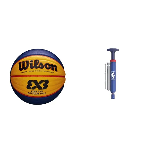 Wilson 3 x 3 Spiel Basketball & Ballpumpen-Set NBA DRV Pump