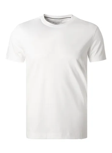 Windsor Herren T-Shirt weiß Baumwolle