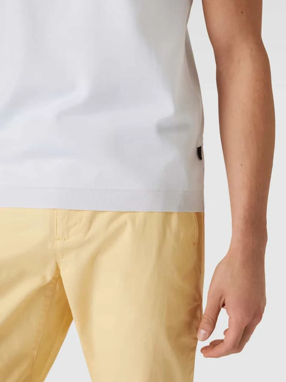 Windsor T-Shirt im unifarbenen Design Modell 'Floro' in Weiss