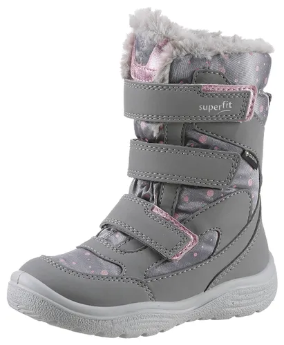 Winterboots SUPERFIT "CRYSTAL WMS: Mittel" Gr. 30, bunt (hellgrau, rosa) Kinder Schuhe Stiefel Boots