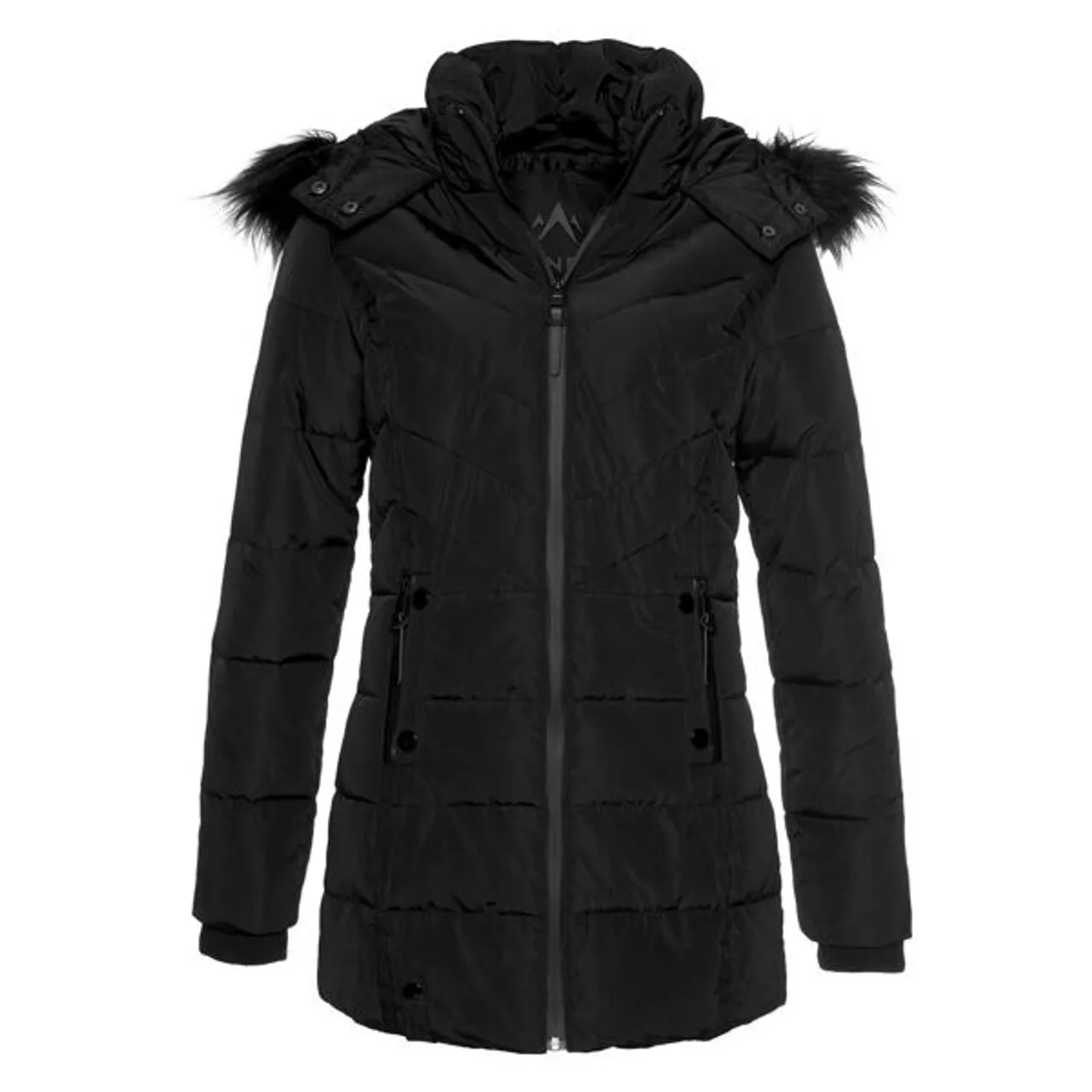 Winterjacke ALPENBLITZ "Pistenglück" Gr. 44, schwarz (black (jacke aus nachhaltigem material)) Damen Jacken Lange