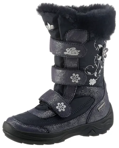 Winterstiefel LICO "Mary V" Gr. 36, silberfarben (marine, glitzermuster, silberfarben) Kinder Schuhe Stiefel Boots mit TEX-Membrane