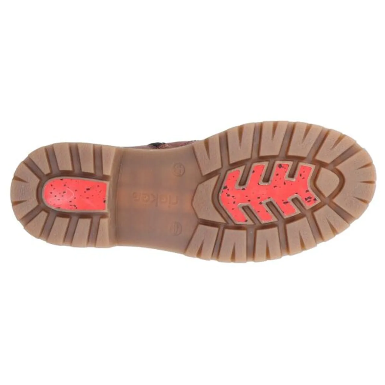 Winterstiefelette RIEKER Gr. 37, rot (rotbraun) Damen Schuhe Reißverschlussstiefeletten