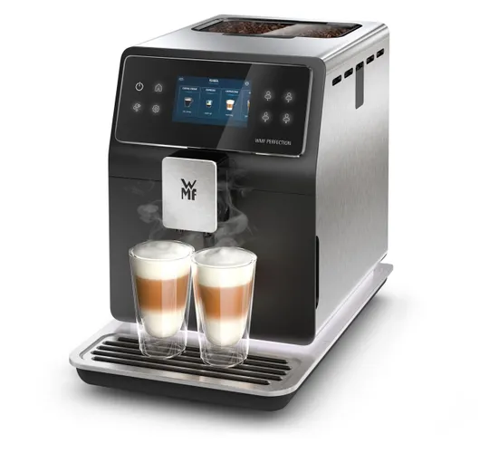 WMF Kaffeevollautomat, 15 Getränkespezialitäten, Double Thermoblock, Edelstahl-Mahlwerk