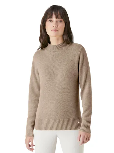 Wollpullover CREATION L PREMIUM "Merino-Pullover mit Kaschmir-Anteil" Gr. 36, beige (beige, meliert) Damen Pullover Rollkragenpullover
