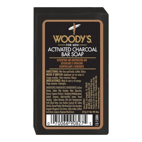 Woody's - Activated Charcoal Bar Soap Körperreinigung 227 g Herren