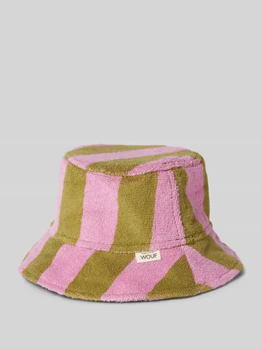 WOUF Bucket Hat mit Streifenmuster Modell 'Menorca' in Cognac