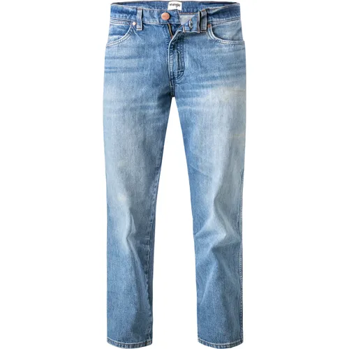 Wrangler Herren Jeans blau Baumwolle Straight Fit
