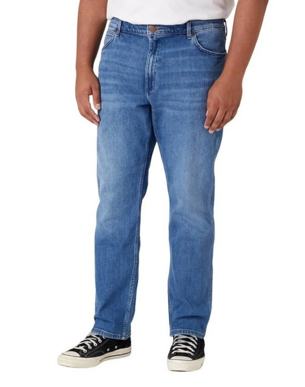 Wrangler Regular-fit-Jeans Hose Wrangler Greensboro 803, G 36, L 34, F washed blue