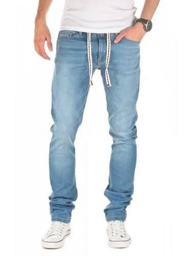 Yazubi Slim-fit-Jeans Herren Sweathose in Jeansoptik Rick Schmale Jeans, mit Stretch-Anteil