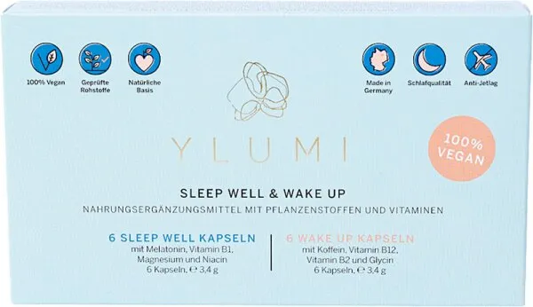 Ylumi Sleep Well & Wake Up Travel Set 12 Kapseln