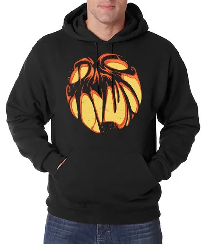Youth Designz Kapuzenpullover Halloween Kürbis Herren Hoodie Pullover Horror Face Fun-Look mit Trendigem Frontdruck