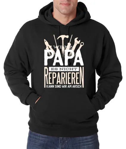 Youth Designz Kapuzenpullover Papa Repariert Herren Hoodie Pullover mit lustigem Dad Frontprint