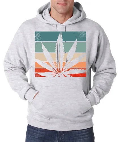 Youth Designz Kapuzenpullover Retro Cannabis Herren Hoodie Pullover mit Trendigem Cannabis Frontdruck