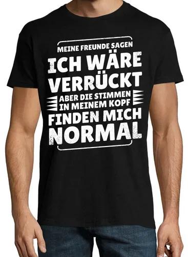 Youth Designz Print-Shirt Verrückt Normal Herren T-Shirt mit lustigen Spruch für Herren