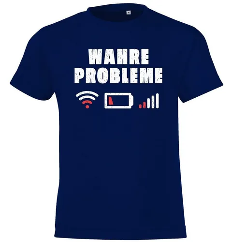 Youth Designz Print-Shirt "Wahre Probleme" Shirt für Jungen und Mädchen mit lustigem frontprint