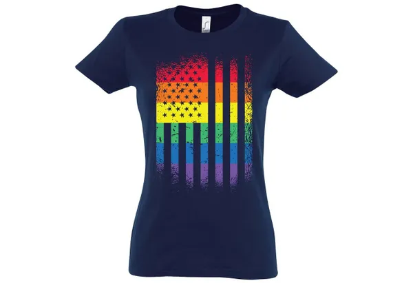 Youth Designz T-Shirt Amerika Flagge Pride Damen T-Shirt mit modischem Print