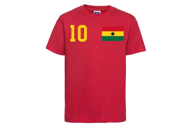 Youth Designz T-Shirt Ghana Kinder Shirt im Fußball Trikot Look mit trendigem Motiv