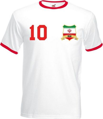 Youth Designz T-Shirt »Iran Herren T-Shirt im Fußball Trikot Look« mit trendigem Motiv