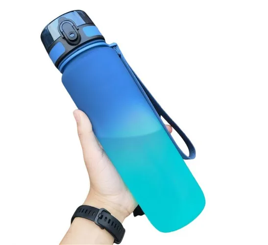 Zaxhilarious Trinkflasche Tragbare Sport-Fitness-Reise-Trinkwasserflasche mit Farbverlauf