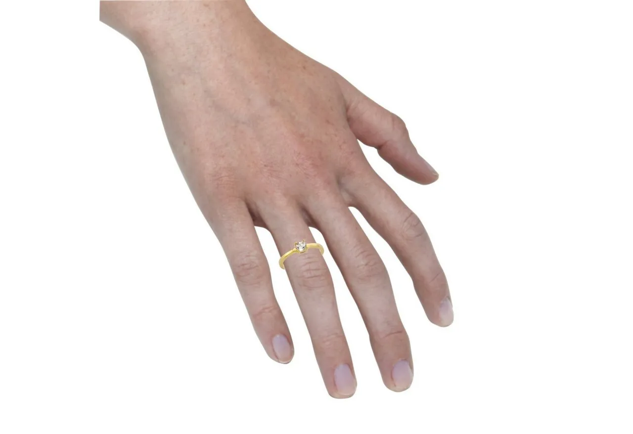 Zeeme Fingerring 925/- Sterling Silber vergoldet mit Weißtopas
