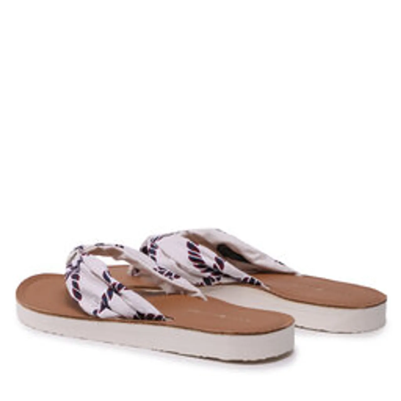 Zehentrenner Tommy Hilfiger Th Elevated Beach Sandal Print FW0FW07164 Weatheared White AC0