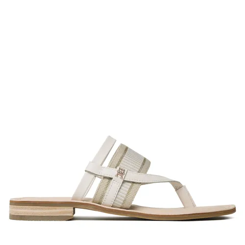 Zehentrenner Tommy Hilfiger Th Webbing Mule Sandal FW0FW07275 Weathered White AC0