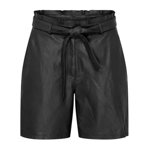 Zeitlose Leder-High-Waisted Shorts Btfcph